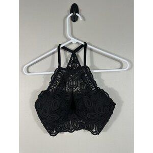 Victorias Secret Pink Bra Womens‎ Small Black Lace Push Up Push Up Racerback